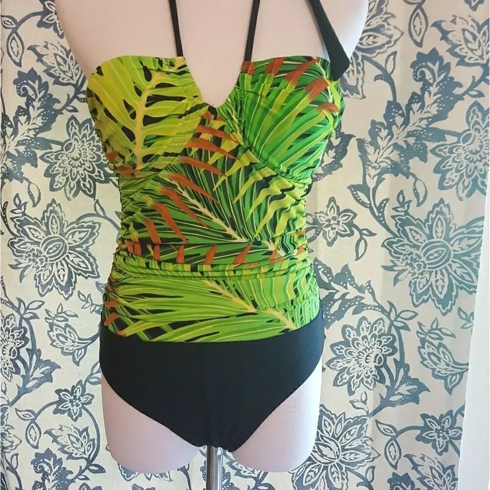 🌻🌻 Palm print slimming Chuck Handy suit